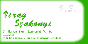 virag szakonyi business card