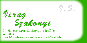 virag szakonyi business card